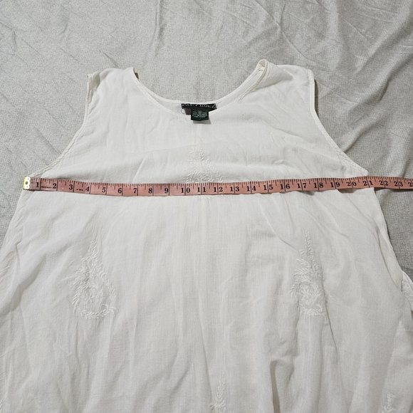 Papy Boez Boho Lagen Look Dress Cotton Off White Embroidered Lace Detail M/L - Picture 11 of 16